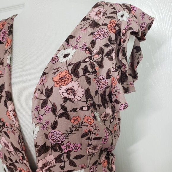 Maaji Maxi Dress Womens Size Medium Ditsy Fortunata Long Floral Pink Rayon - Picture 4 of 14